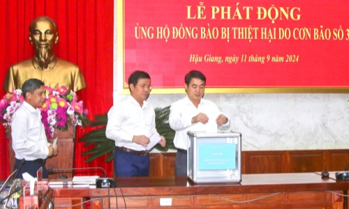 Hậu Giang phát động ủng hộ đồng bào bị thiệt hại do bão số 3